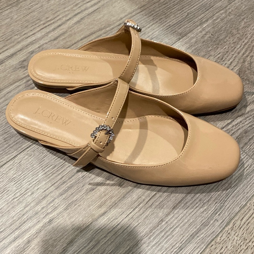 Patent leather slip on’s mules